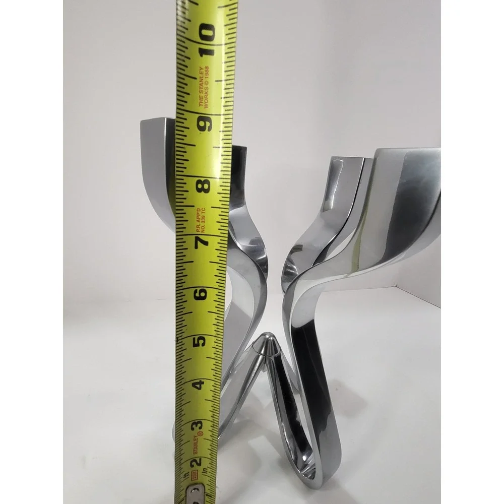 Umbra U+ Chrome Candelabra Modernist 4 Arm Candle Holder Silver Centerpiece